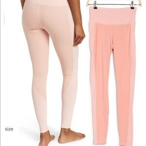 90 DEGREE BY REFLEX Stone Wash High Rise Leggings Putty Pink Wash Size Large
